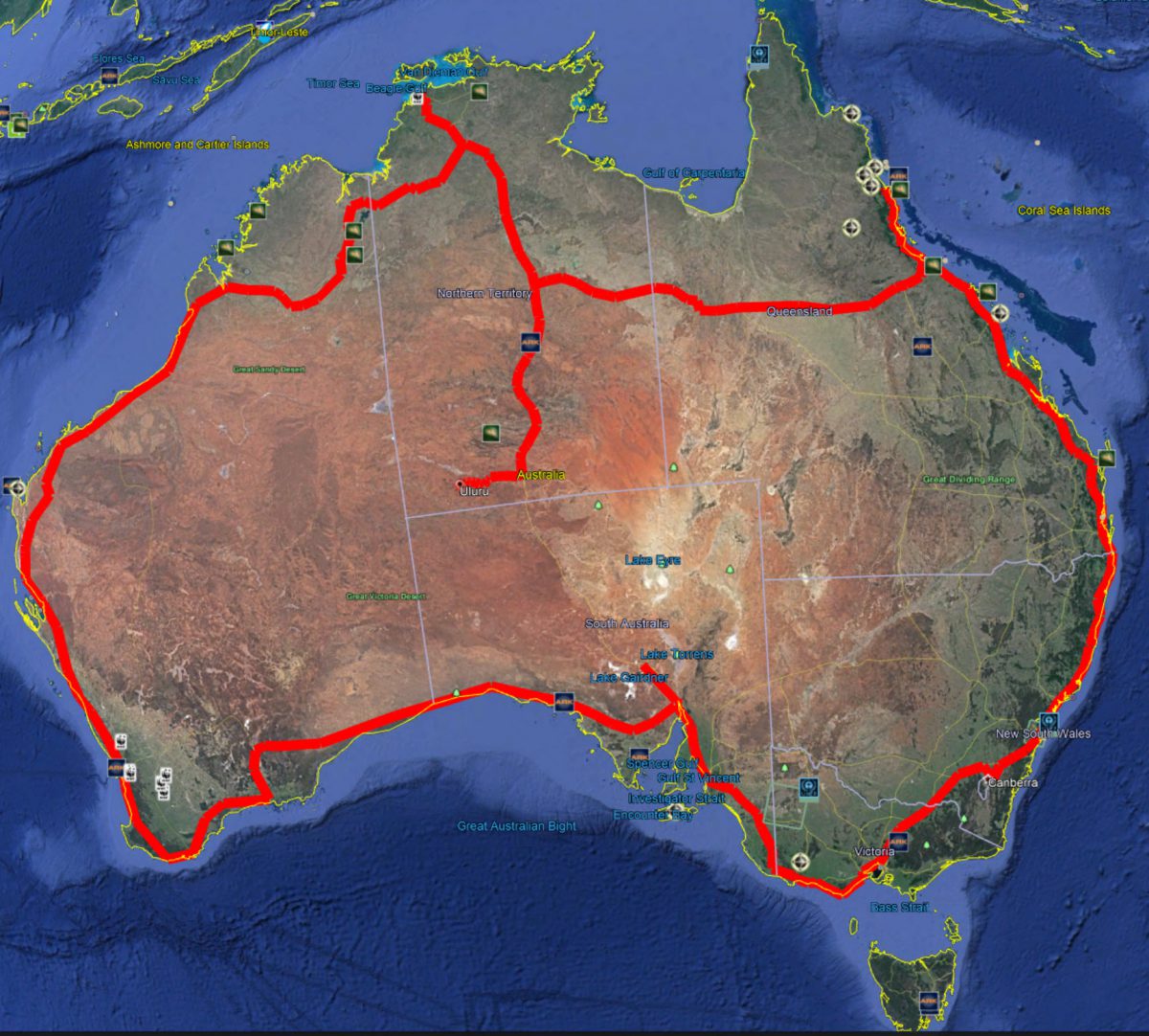 1982- Solo motorcycle around Australia