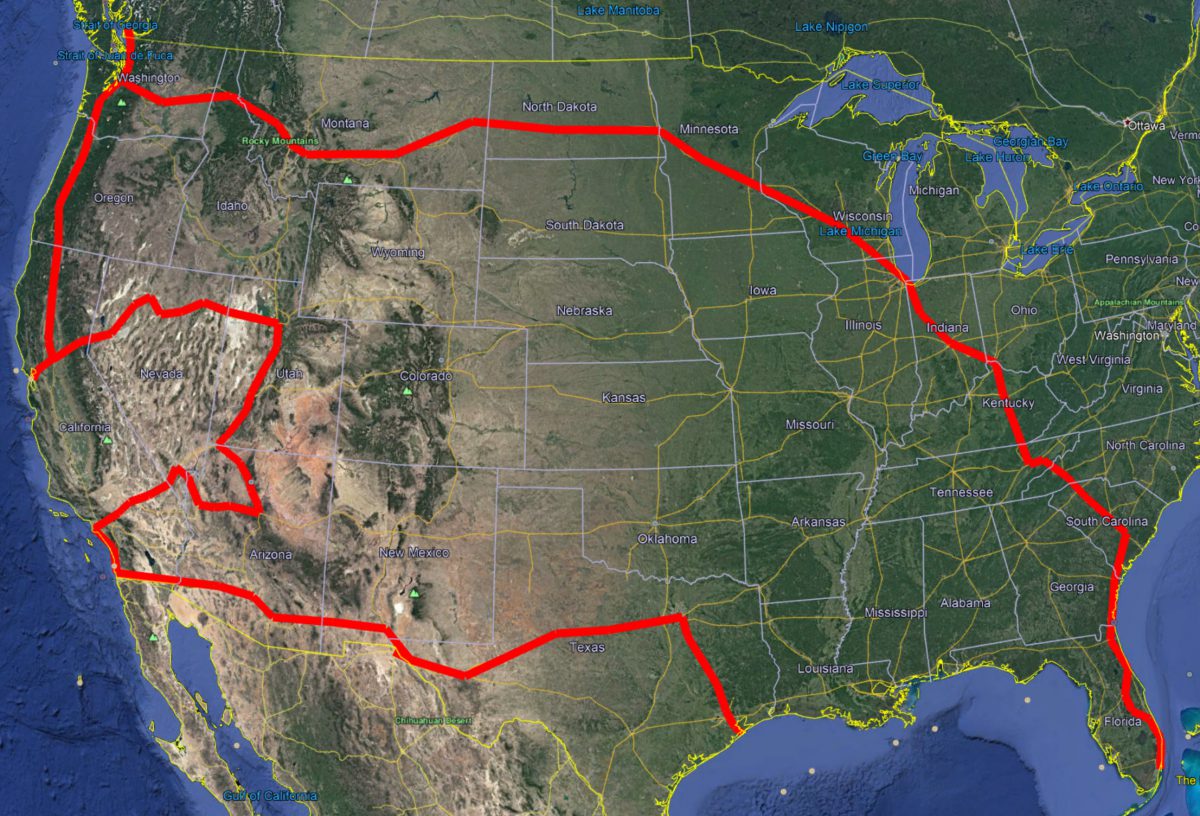 1981- USA trip by Greyhound bus